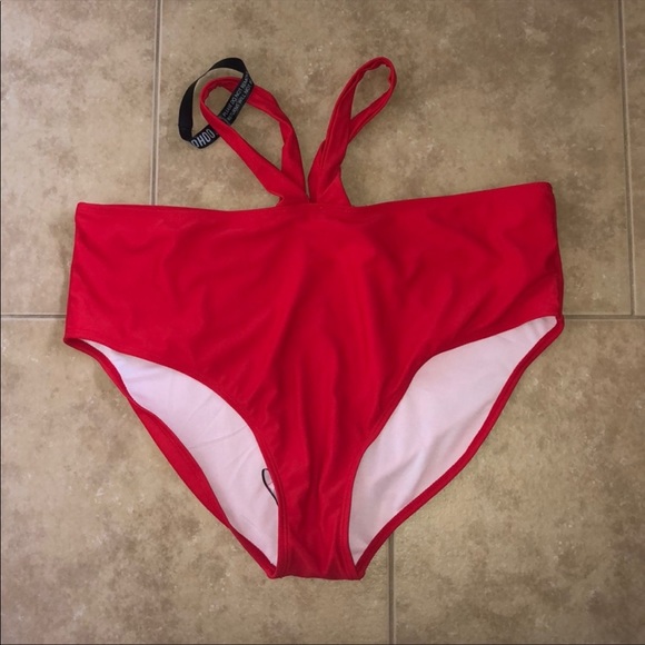 NWT Red 2 piece swimming suit. Size L-XL. Size 18. - Picture 5 of 6